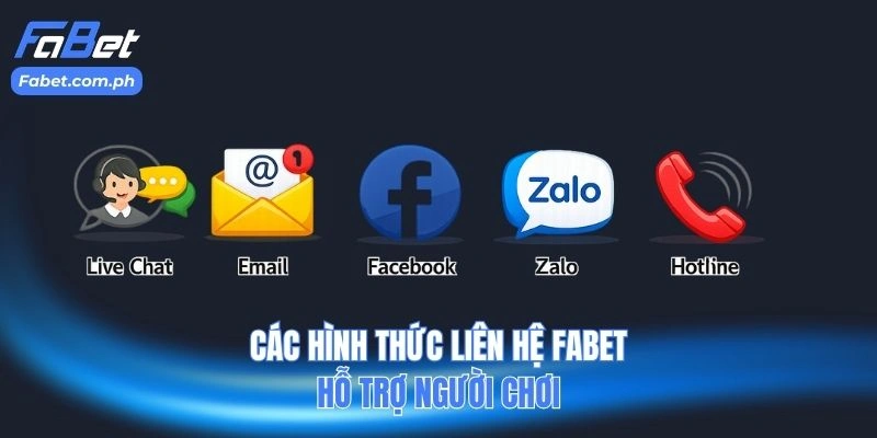 Các hình thức liên hệ FABET hỗ trợ người chơi
