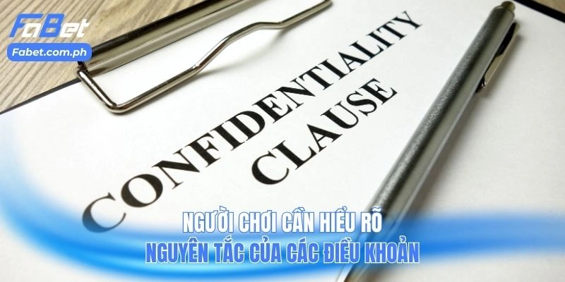 Người chơi cần hiểu rõ nguyên tắc của các điều khoản 